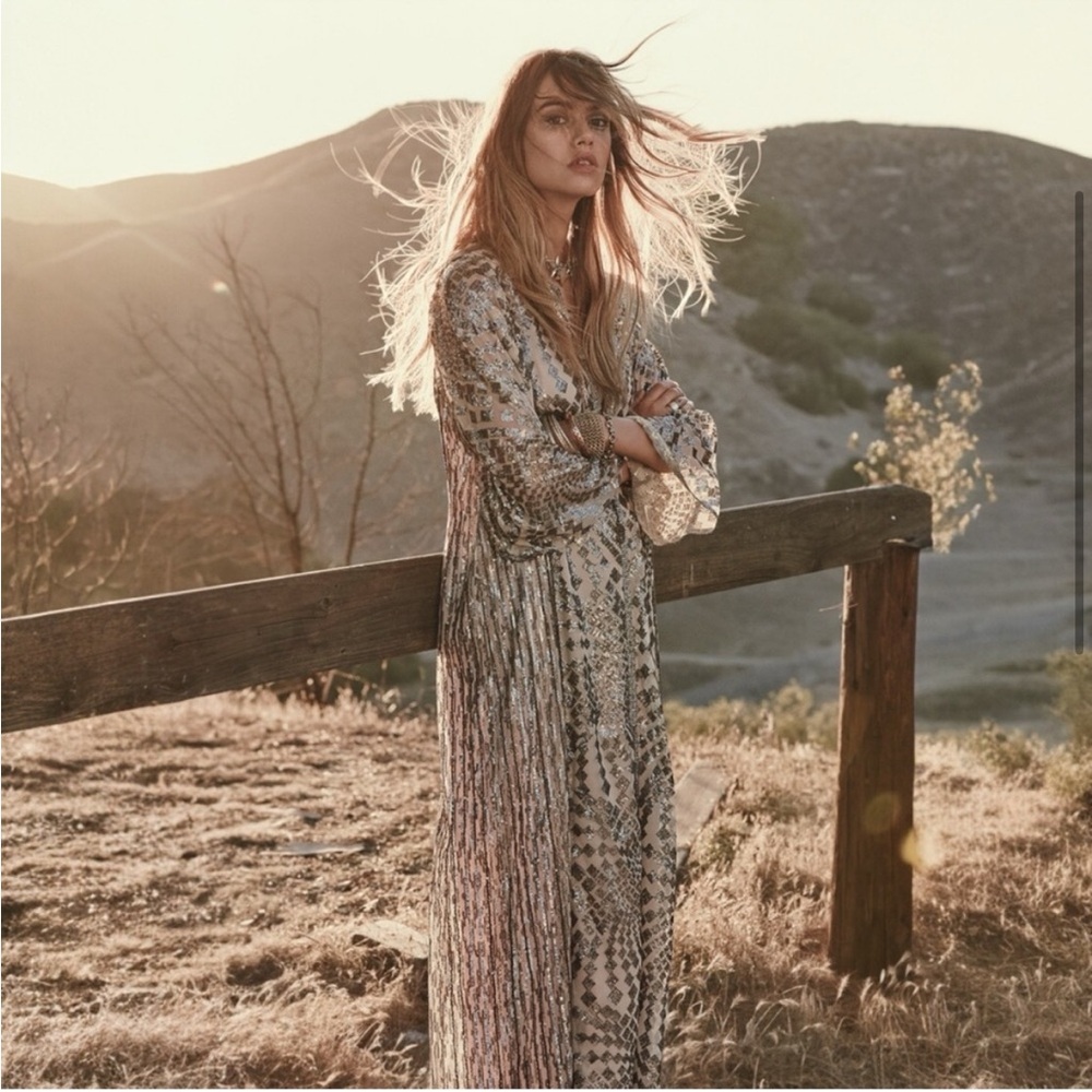 Anna Sui x Free People Sequin Maxi Dress
